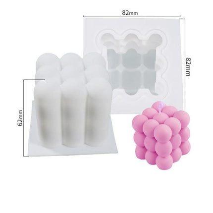 3D Silicone Candle Moulds DIY Soy Soap Aromatherapy Candles Wax Plaster Mold 15+ - Aimall