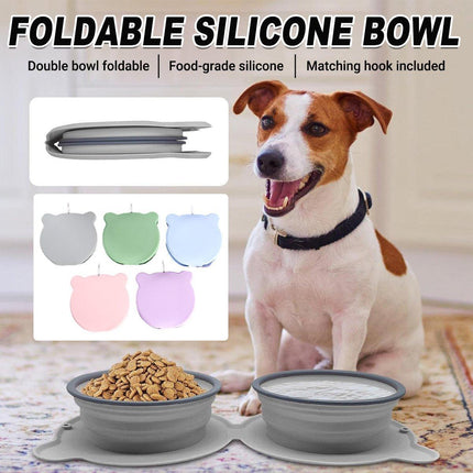 Portable Outdoor Folding Pet Bowl for Drinking Eating Collapsible Bowl