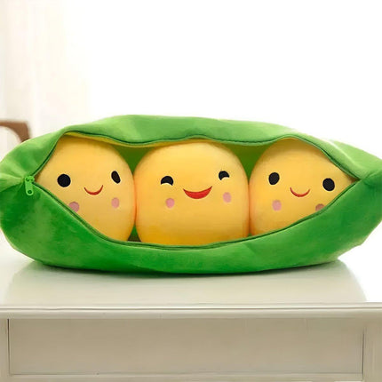Cute Pea Pod Plush Toy Couple Bean Pillow Valentines Day Gift Soft Doll 40cm