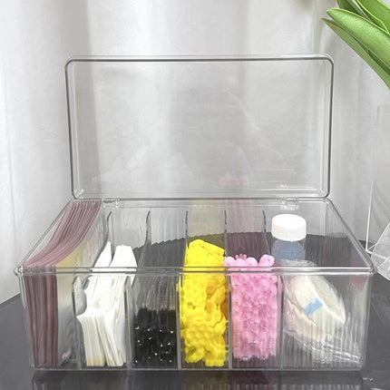 Transparent Dustproof Cosmetic Storage Box with Lid Makeup Organizer Case
