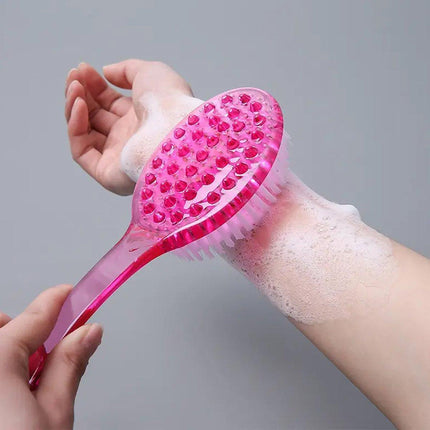 3X Back Cleaning Tool Body Long Handle Shower Brush Bath Sponge Massager Scrubber