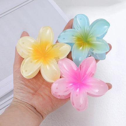 12pcs Gradient Candy Colour Flower Hair Clips Stylish Accessories for Women