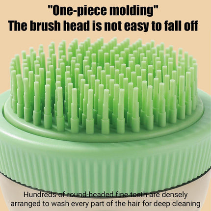 2PCS Pet Cleaning Brush Bath Massage Gel Dispenser Cats Dogs Grooming Tool