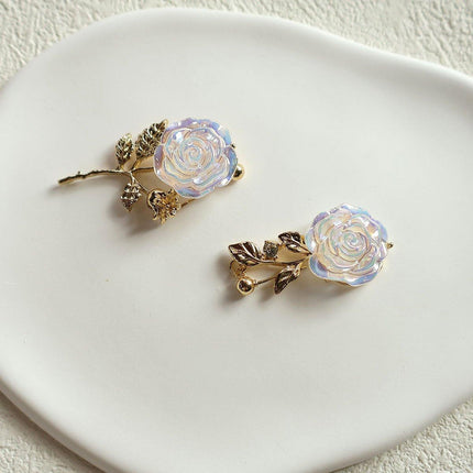 Elegant Rose Retro Eardrops High-End Fashion Sense Women Vintage Earrings