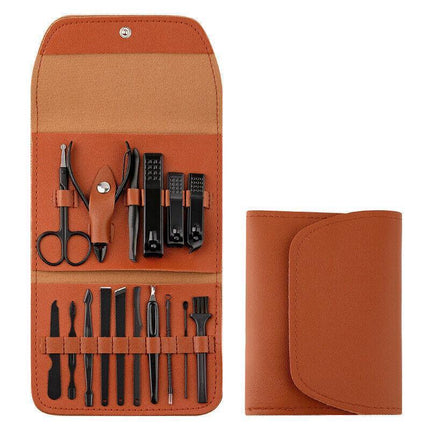 16PCS Manicure Pedicure Set Stainless Nail Trimming Kit Clipper Finger Care Tool - Aimall