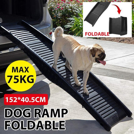 Dog Ramp Pet Car Suv Travel Stair Step Foldable Portable Lightweight Ladder - Aimall