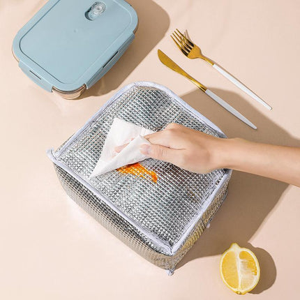 Portable Lunch Bag Insulated Thermal Cooler Box Carry Tote Travel Bag - Aimall
