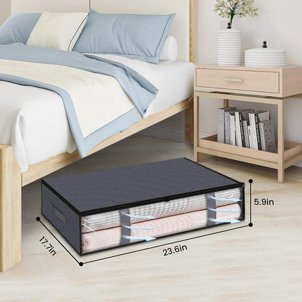 3pcs Underbed Storage Box Clothes Organizer Foldable Containers for Home Use