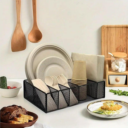 Creative Metal Hollow Pen Holder Desktop Organizer Student Pen Storage Basket