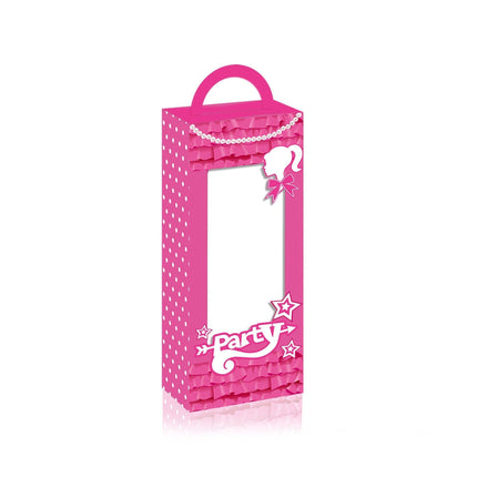 Barbie Red Pink Plaid Window Opening Gift Candy Box