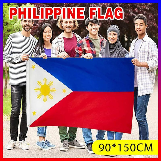 Large Philippines Filipino Flag Heavy Duty Outdoor 90 X 150 CM - 3ft x 5ft - Aimall