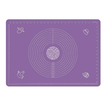 Purple Reusable Non-Stick Silicone Rolling Dough Mat Cake Pastry Baking Fondant Sheet - Aimall