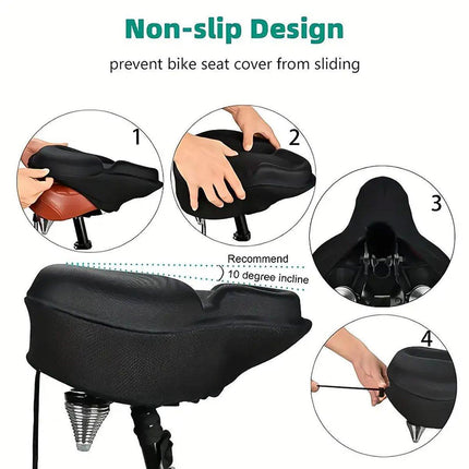 Soft Silicone Bicycle Seat Cover Comfortable Mountain Bike Cushion Thickened