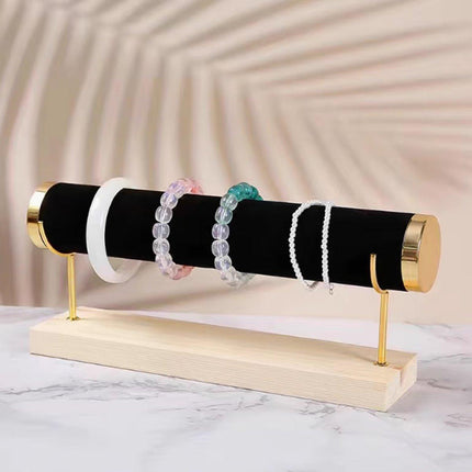 Wooden Bracelet Display Stand Single Tier Watch Bangle Holder Organizer Jewelry