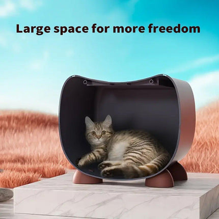 Semi Closed Cat Nest Soft Cozy Pet Bed for Cats Small Animals Indoor Sleeping