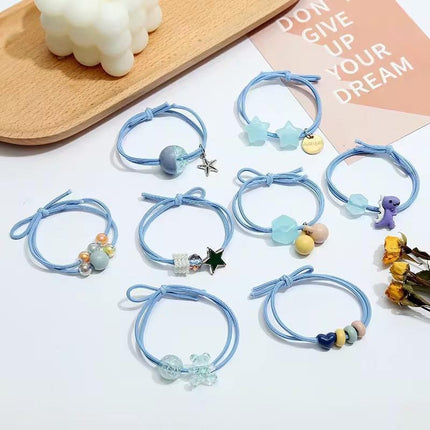8PCS Baby Kids Girl Hair Bands Elastic Rope Ties Ponytail Holders Accessories - Aimall