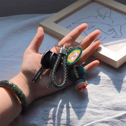 Handmade Leather Rope Keychain Car keychain Bag Pendant Accessories - Aimall