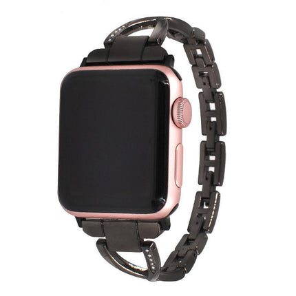 Apple Watch Series 6 5 4 3 2 SE Bling Stainless Steel Bracelet iWatch Band Strap 42/44/45MM - Aimall