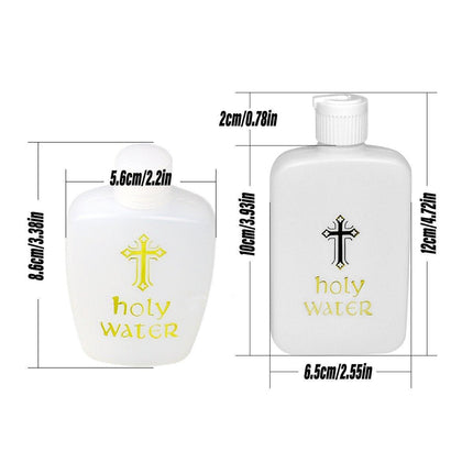 10XHoly Water Bottle Gold For Cross Plastic Portable Holy Water Container Easter