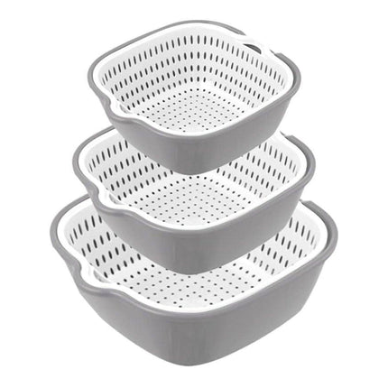 6pcs Multifunctional Drainage Basket for Fruits Vegetables Kitchen Household Use