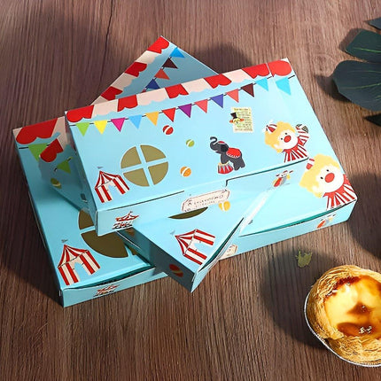 Portuguese Style Egg Tart Box 2 4 6 Grain Packing Carton Bakery Pastry Supplies
