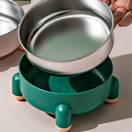 Anti-Tip Stainless Steel Dog Bowl Pet Basin for Dogs Cats Durable Feeding Dish