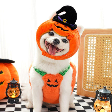 Dog Cat Pet Pumpkin Fancy Dress Outfits Halloween Xmas Cosplay Costume Clothes