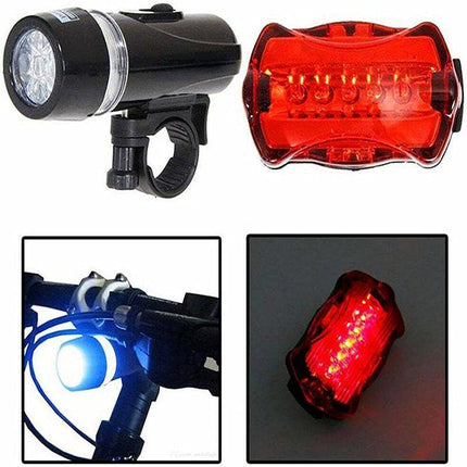 2x Front Rear Bike Light LED Bicycle Tail Lights Waterproof Flashlight Headlight - Aimall
