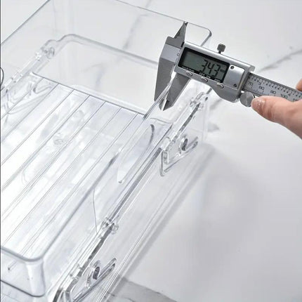 Double Tier Drinks Organiser Drawer Shelf Storage Rack Beverage Dispenser Holder