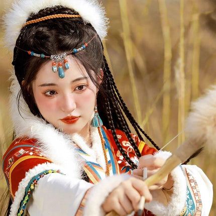 Ethnic Style Tibetan Forehead Chain Ancient Style Headwear Fashion Accessories