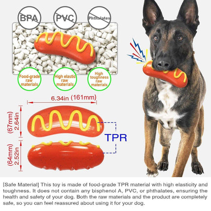 Dog Chew Toy Baked Sausage Ham Squeaky Pet Toy Bite Resistant Grinding Bar