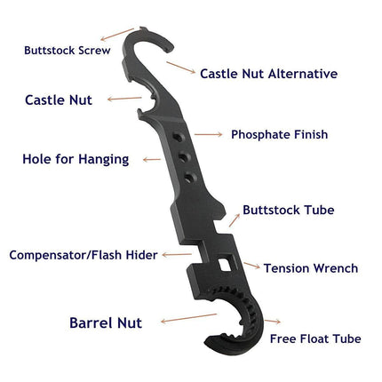 Outdoor Multi Tool Combination Wrencht 312mm Adjustable Repair Hand Tools