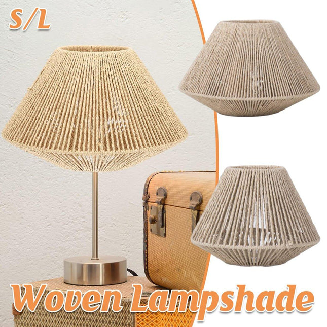 PasRustic Style Faux Rattan Lampshade Creative Lamp Shade Decoration for Home