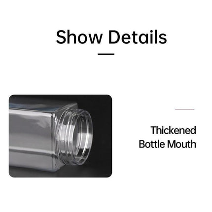 20pcs 500ml Food Grade PET Square Juice Bottles Transparent Flat Drink Container