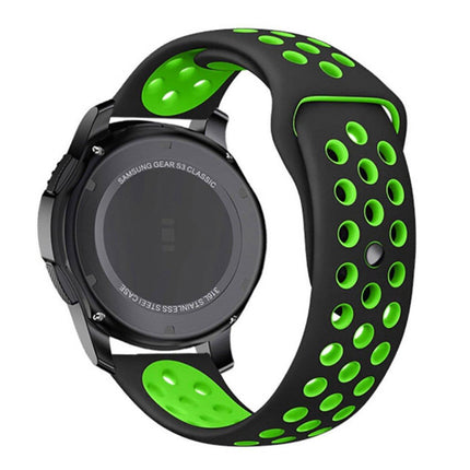 22mm 20mm Silicone Sports Watch Band for Samsung Huawei Huami Two-Tone Strap