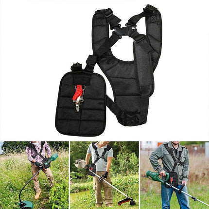 Double Shoulder Strap Harness For Brushcutter Whipper Snipper Trimmers Universal - Aimall