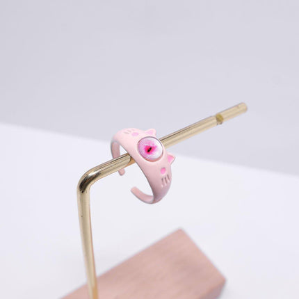 Pink Little Monster Open Ring Women's Cute Celebrant Sweet Ring