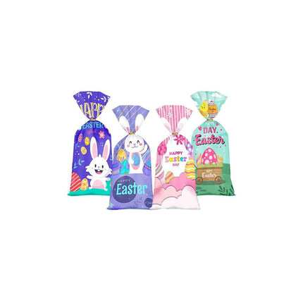 150pcs Easter Candy Gift Bags Party Favour Flat Pouches Holiday Treat Bags