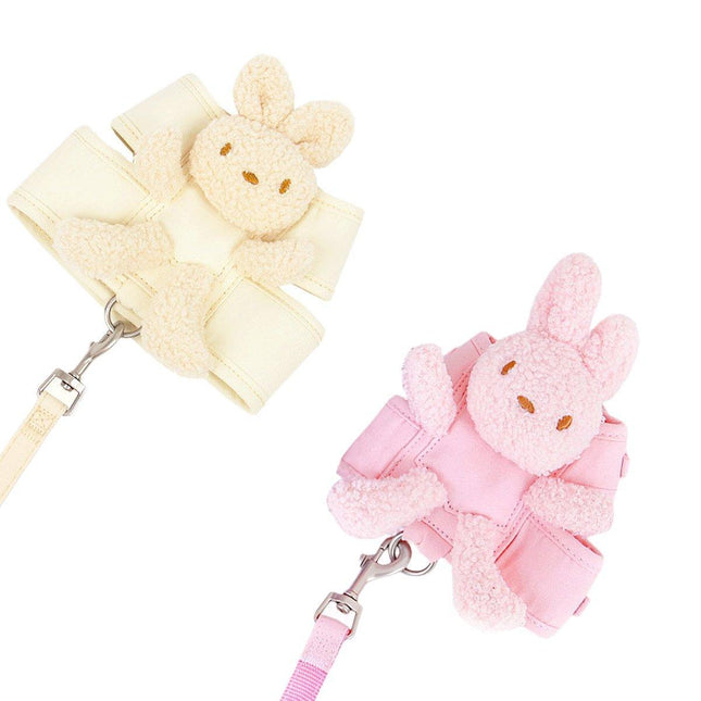 Kitten Dog Cat Walking Harness Lead Leash Collar Pet Vest Cute Rabbit Adjustable