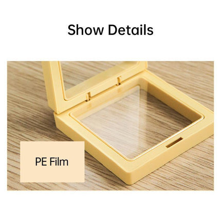 10pcs Transparent Jewelry Storage Box PE Film Display Case Gift Boxes Holder