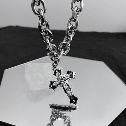 Hip Hop Cross Necklaces Men Women Punk Style Fashion Jewellery Chain