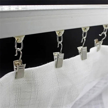 50PCS Stainless Steel Curtain Clip Hooks Strong Load-bearing Shower Accessories