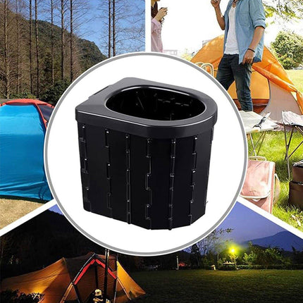 Portable Folding Car Toilet with Lid Self-Driving Outdoor Travel 20L Storage Bag