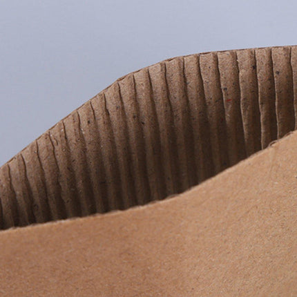 200X Coffee Cup Sleeves Kraft Paper Disposable Corrugated For Hot Or Cold 8/9CM