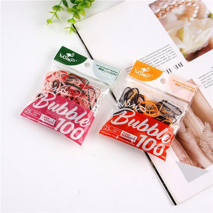 100PCS Elastic Rubber Hair Ties Hair Bands for Women and Girls