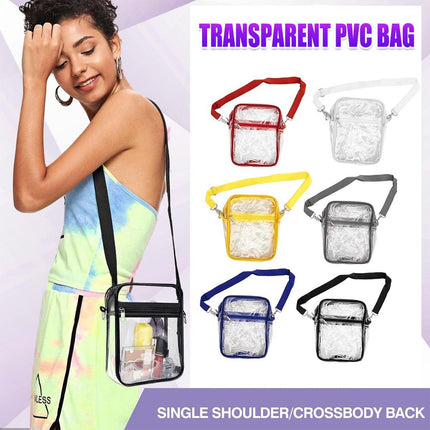 Transparent Crossbody Bag Clear Stylish Handbag for Men and Women Daily Use