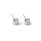4/5mm Cushion Lab-Created Diamond Stud Earrings Women's 14K White Gold Finish - Aimall