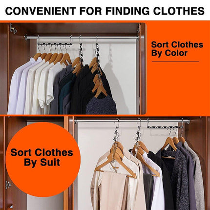 Clothes Hanger Space Saving Hook Folding Wardrobe Multipurpose Rack Coat Pants