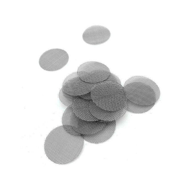 100Pcs 2cm Silver Stainless Steel Mesh Pipe Screens - Aimall
