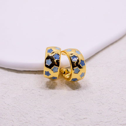 Blue Star Airy Earrings Trendy Fashion Jewelry for Women Elegant Gift Ideas